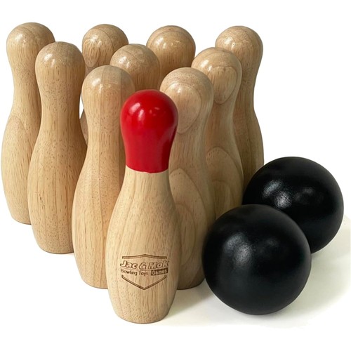 Bowling set holz dosenwerfen - bowling,