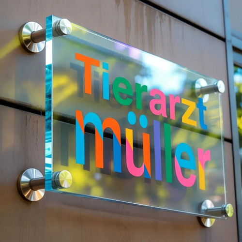 Acrylglas firmenschild mit - firmenschild,
